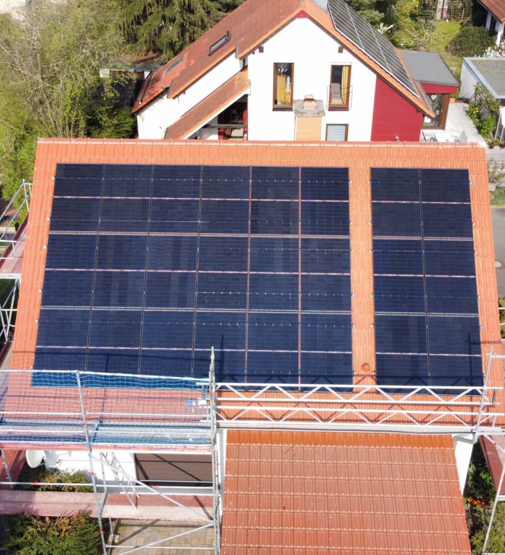 Photovoltaik Montage Einfamilienhaus Leipzig